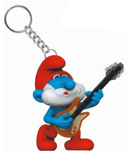 Los Pitufos Llavero Papá Pitufo con Guitarra