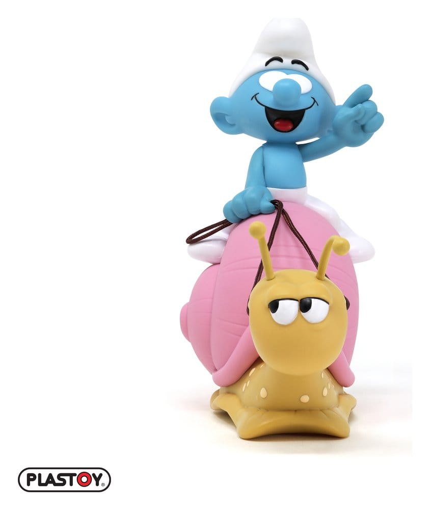 Los Pitufos: Hucha Smurf on a Snail's Back 19 cm