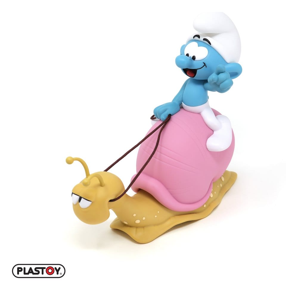 Los Pitufos: Hucha Smurf on a Snail's Back 19 cm