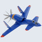 Royal Space Force: The Wings of Honnêamis Plastic Model Kit 1/72 Honneamise Oukoku Air Force Fighter Schira-DOW 3rd (Two-seater) 21 cm - Z POP Toys