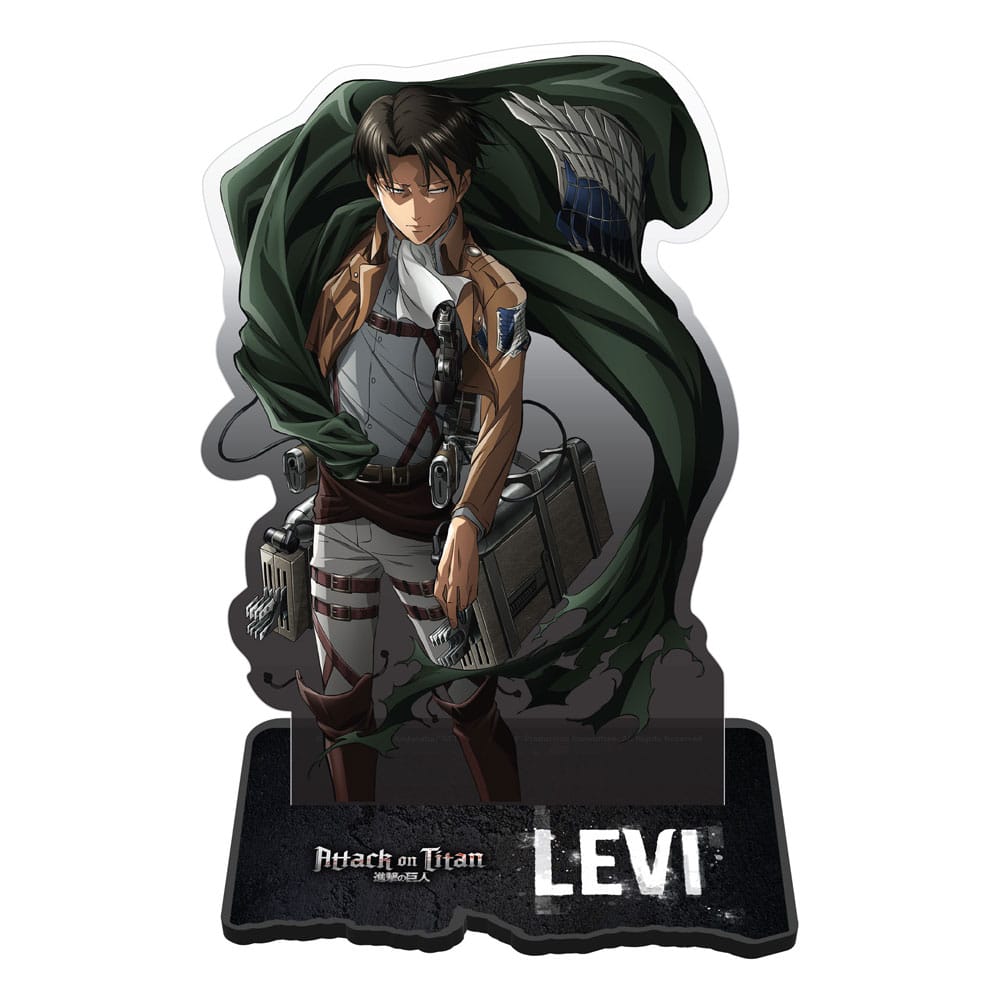 Attack on Titan Figura acrilico Levi Battle-Ready 18 cm