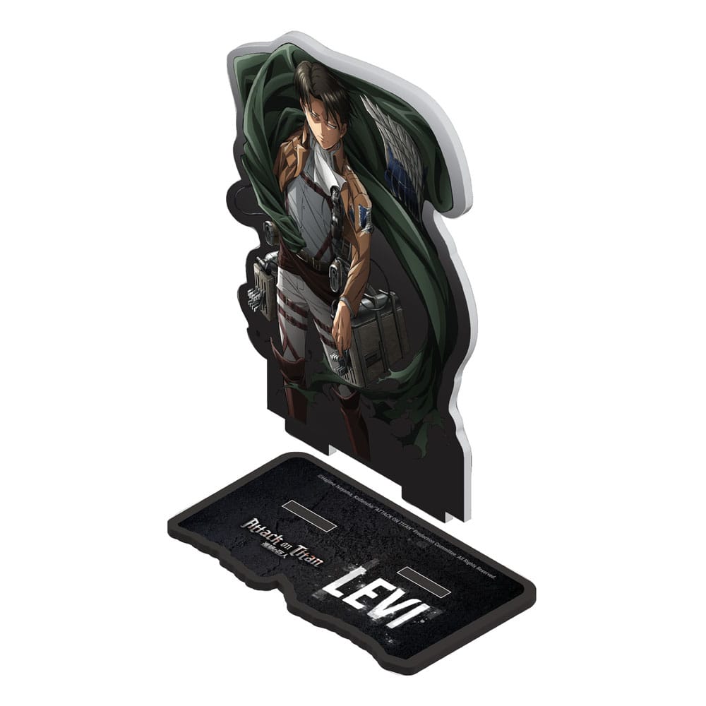 Attack on Titan Figura acrilico Levi Battle-Ready 18 cm
