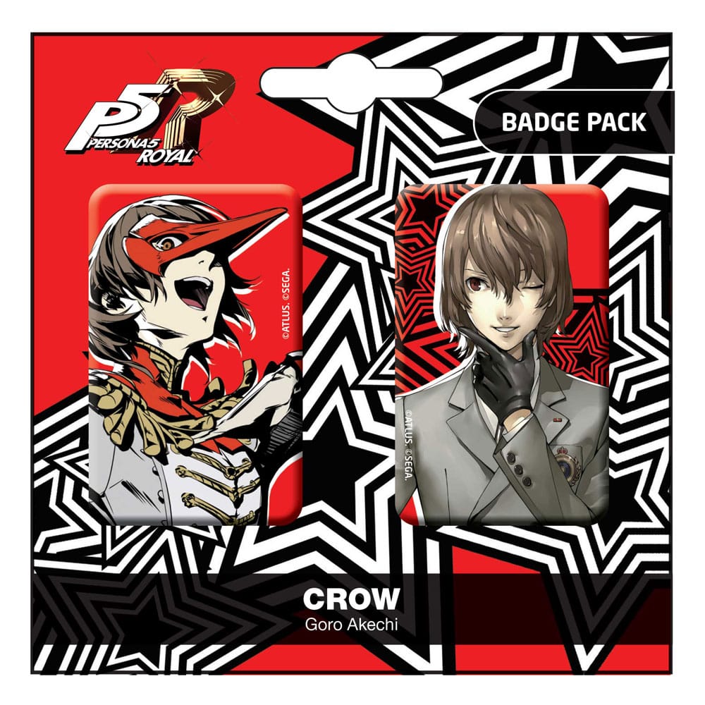 Persona 5 Royal Pack de Chapas Crow / Goro Akechi - Z POP Toys