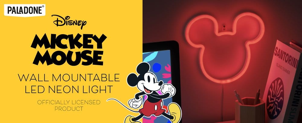 Disney Lámpara de pared Mickey LED Neon