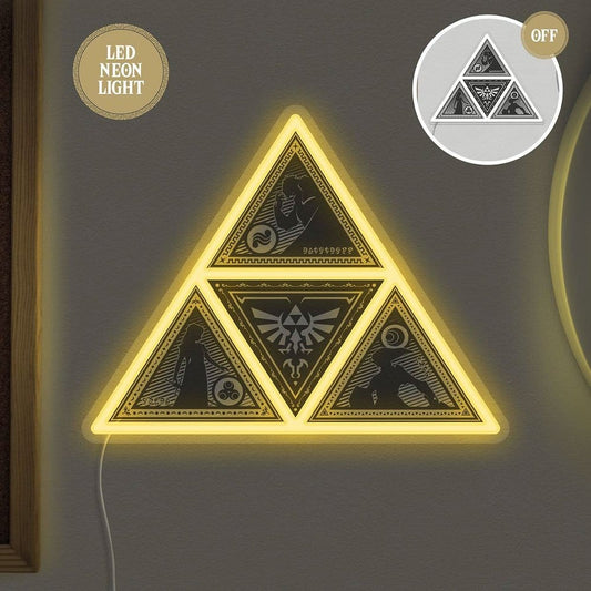 The Legend of Zelda Lámpara de Pared Triforce 22 x 25 cm