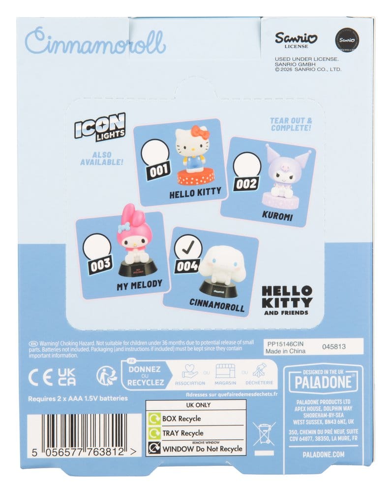 Sanrio Lámpara Icon Cinnamoroll 9 cm