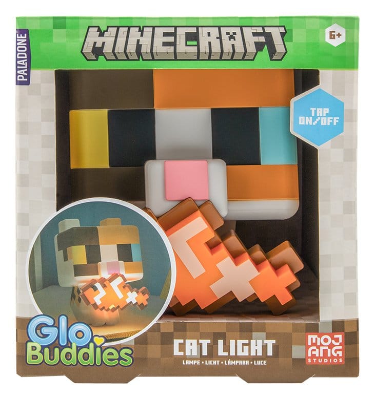 Minecraft Lámpara GloBuddies Cat 15 cm