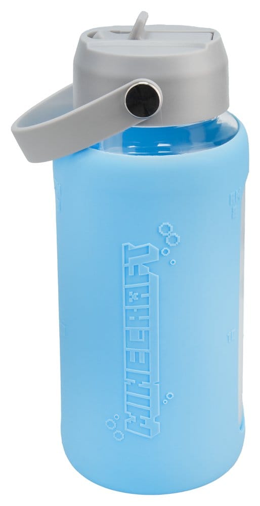 Minecraft Botella de agua de cristal con funda