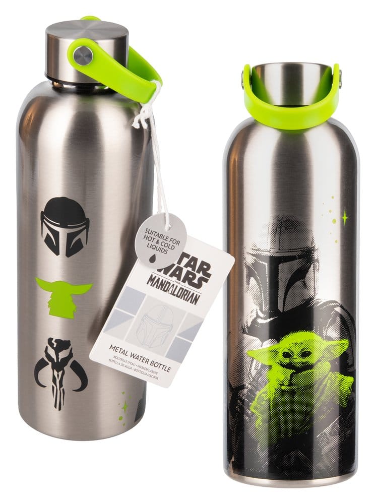 The Mandalorian Botella de agua de metal Mandalorian & Grogu
