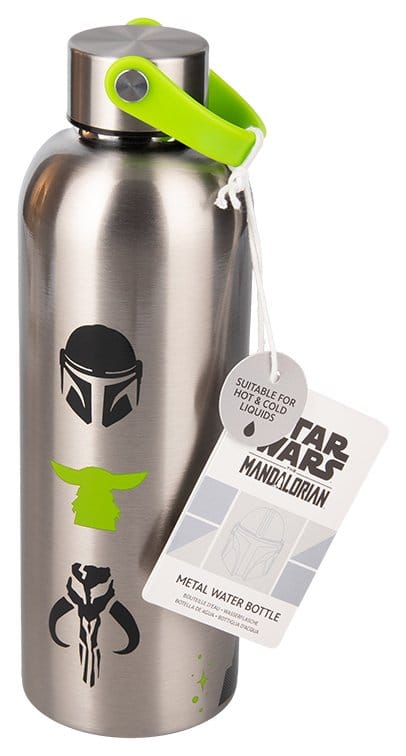The Mandalorian Botella de agua de metal Mandalorian & Grogu