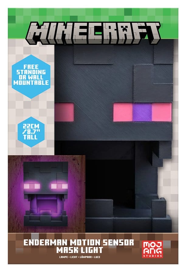 Minecraft Lámpara Enderman Mask Motion Sensor 25 cm