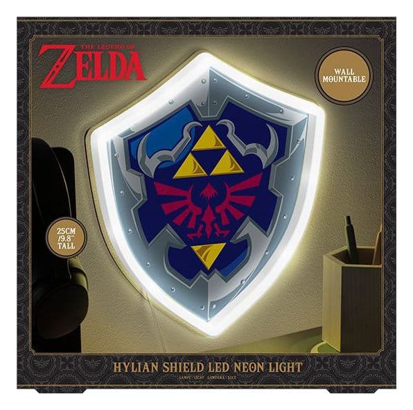 The Legend of Zelda Lámpara de Pared Hylian Shield 27 x 23 cm
