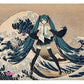 Katsushika Hokusai x Hatsune Miku Panel acrílico Thirty-six Views of Mount Fuji The Great Wave off Kanagawa 30 cm