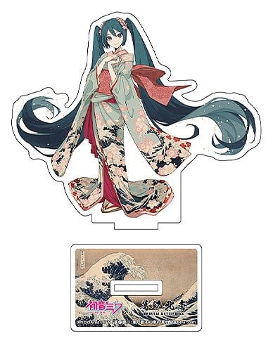 Hatsune Miku x Katsushika Hokusai iXima Soporte acrílico The Great Wave off Kanagawa (Kimono) 10 cm (5)