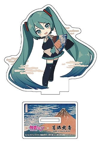 Hatsune Miku x Katsushika Hokusai iXima Soporte acrílico The Great Wave off Kanagawa (Chibi) 10 cm (5)