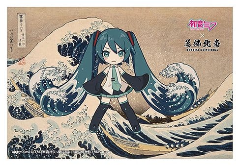 Hatsune Miku x Katsushika Hokusai iXima Postcard The Great Wave off Kanagawa (Chibi Character) (10)