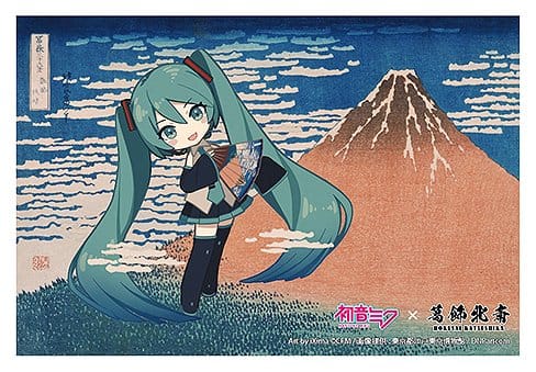 Hatsune Miku x Katsushika Hokusai iXima Postcard Fine Wind, Clear Morning (Chibi Character) (10)