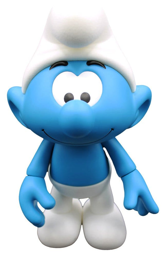 Los Pitufos Figura de Vinilo Pitufo Blanco y Azul - Flocked 19 cm