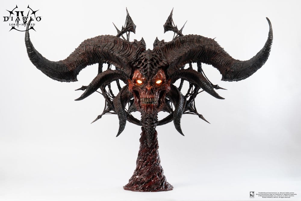 Diablo IV Réplica 1/1 Scale Art Mask Lord of Hatred Mephisto 94 cm