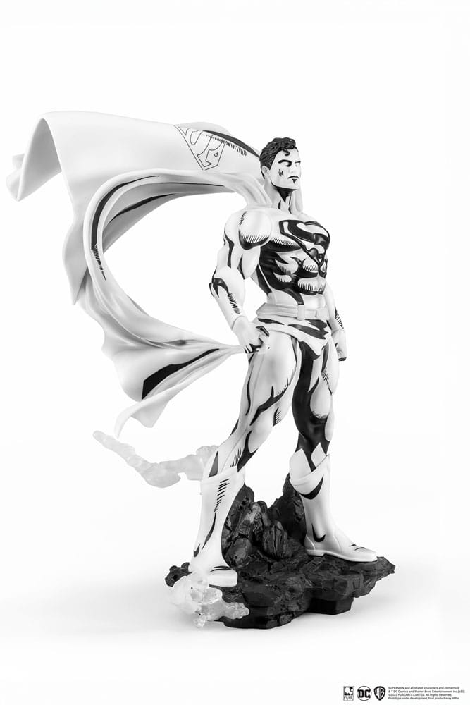 El hombre de acero PX Estatua PVC 1/8 SDCC 2024 Superman Black & White Version 36 cm