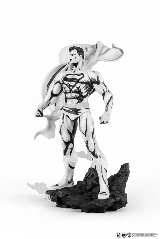 El hombre de acero PX Estatua PVC 1/8 SDCC 2024 Superman Black & White Version 36 cm