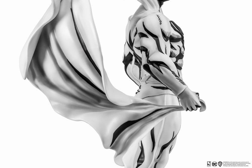 El hombre de acero PX Estatua PVC 1/8 SDCC 2024 Superman Black & White Version 36 cm