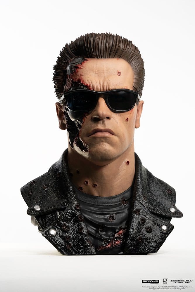 Terminator 2 Replik 1/1 T-800 Model 101 Battle Damaged Art Mask 47 cm - Z POP Toys