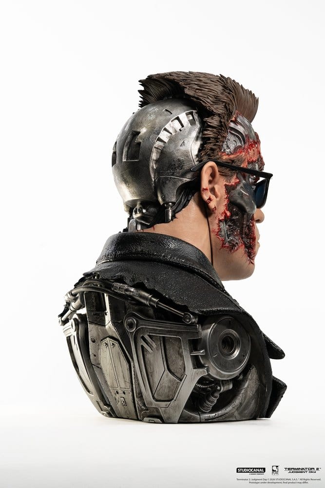Terminator 2 Replik 1/1 T-800 Model 101 Battle Damaged Art Mask 47 cm - Z POP Toys