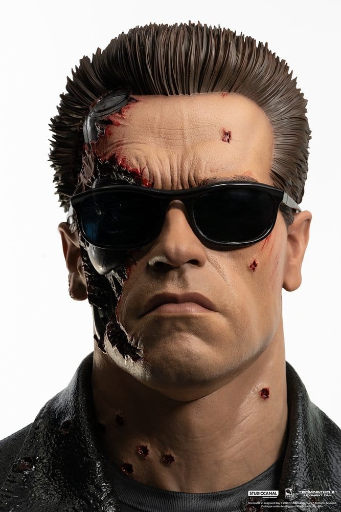 Terminator 2 Replik 1/1 T-800 Model 101 Battle Damaged Art Mask 47 cm - Z POP Toys