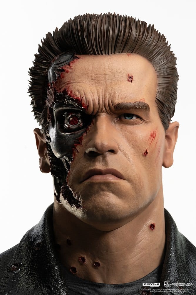 Terminator 2 Replik 1/1 T-800 Model 101 Battle Damaged Art Mask 47 cm - Z POP Toys