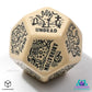 Viridian Jumbo dado Monster Generator Die D12 Beige