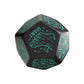 Viridian Jumbo dado Monster Generator Die D12 Negro