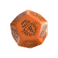 Viridian Jumbo dado Trap Generator Die D12 Naranja