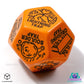 Viridian Jumbo dado Trap Generator Die D12 Naranja