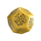 Viridian Jumbo dado Treasure Generator Die D12 Amarillo