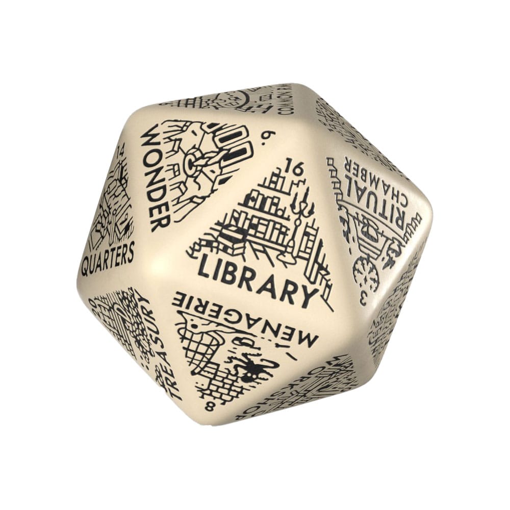 Viridian Jumbo dado Dungeon Room Generator D20 Beige