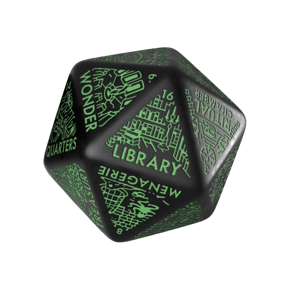 Viridian Jumbo dado Dungeon Room Generator D20 Negro