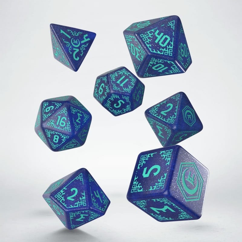 Shadow Scar Pack de 7 Dados Blue & Turquoise