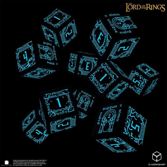 El Señor de los Anillos: Pack de 10 Dados D6 Moria (Glow in the dark)