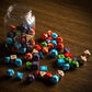 Tarro redondo de dados de RPG clásicos (80)