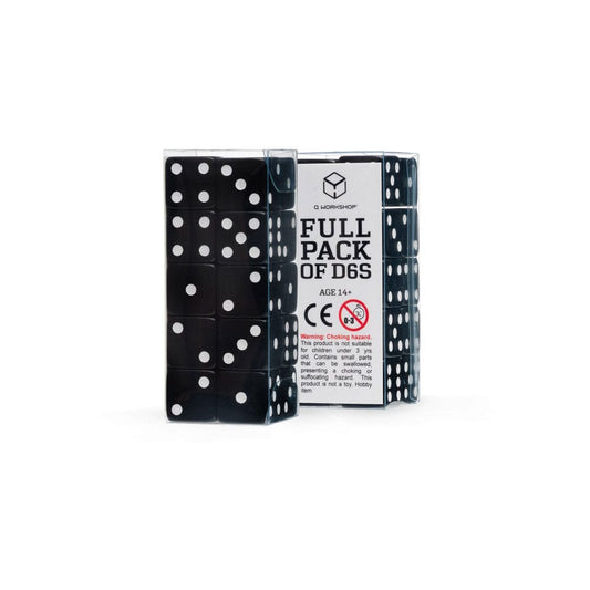 Q Workshop Pack de Dados Full Pack D6 Negro (20)