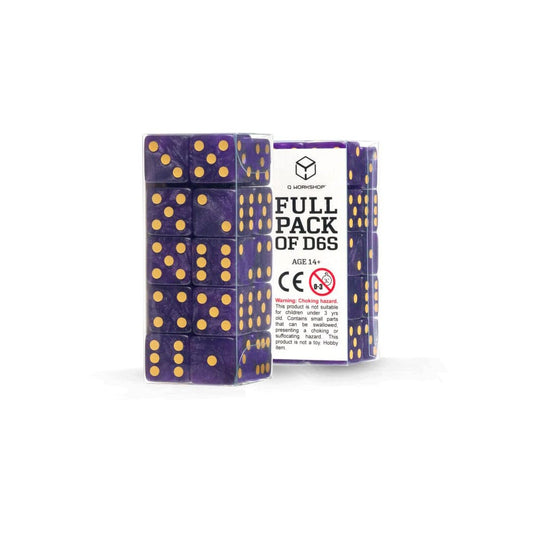 Q Workshop Pack de Dados Full Pack D6 Shimmering Purple (20)