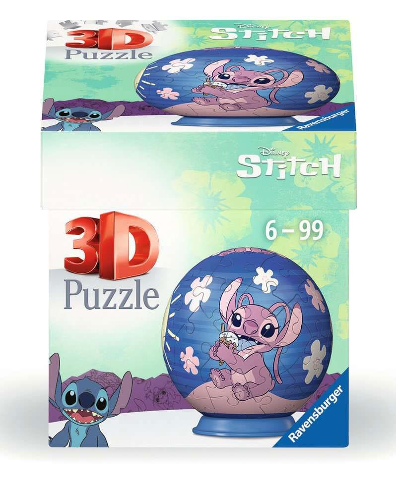 Disney Stitch Puzzle 3D Puzzle-Ball Angel (55 piezas)