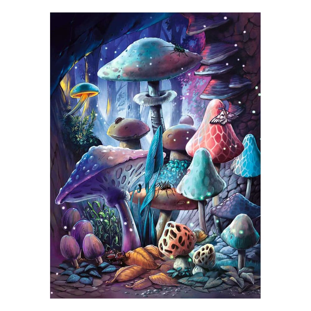 Ravensburger Puzzle Glow-in-the-Dark Moonlight Mushrooms (500 piezas)