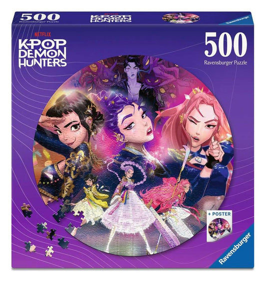 KPop Demon Hunters Puzzle Redondo For the fans! (500 Piezas)