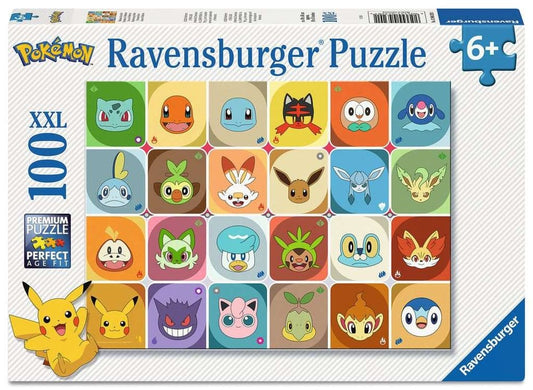 Pokémon Puzzle para niños Caras de Pokémon (100 Piezas XXL)