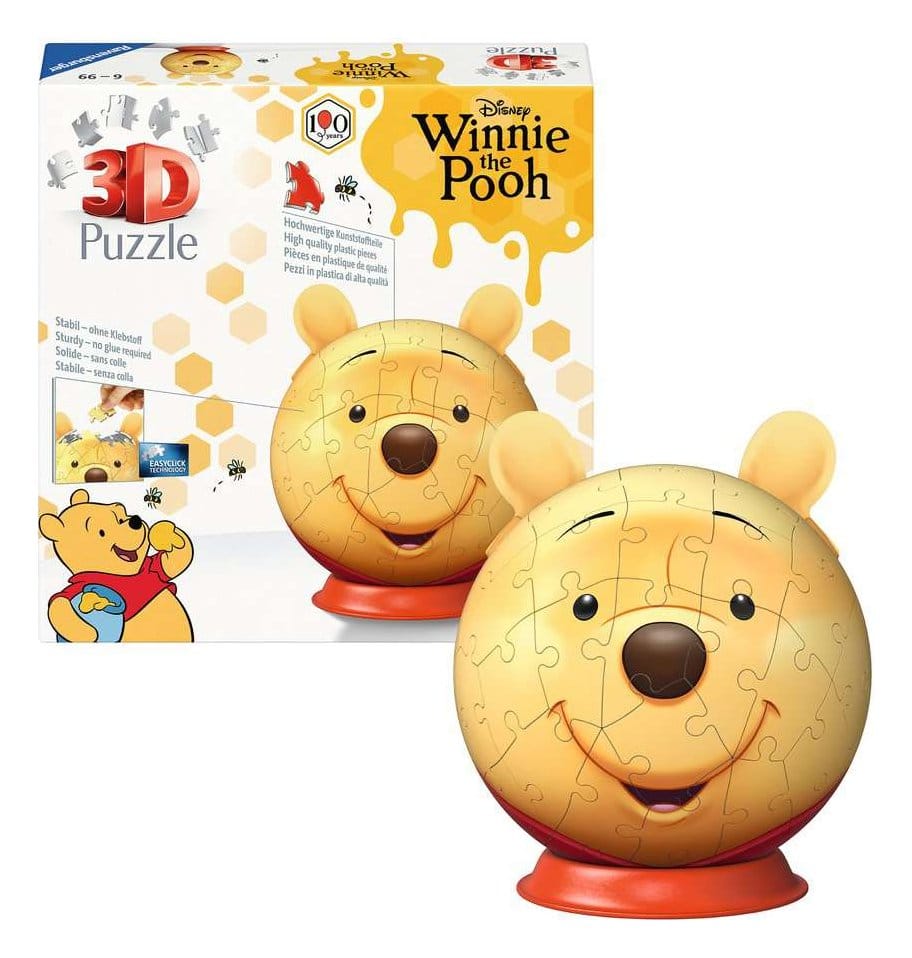 Winnie the Pooh 3D Puzzle Ball con orejas (77 Piezas)