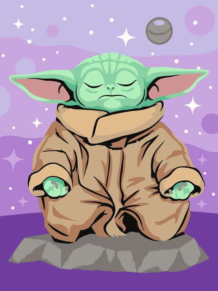 Star Wars: The Mandalorian CreArt Pintura por números Grogu meditando