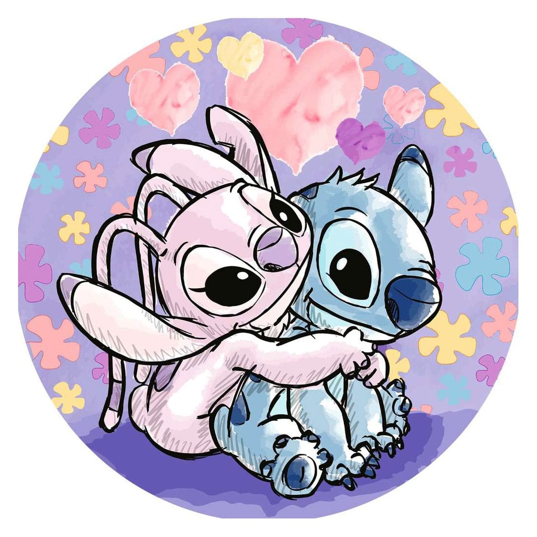 Lilo & Stitch Puzzle redondo Stitch (500 piezas)