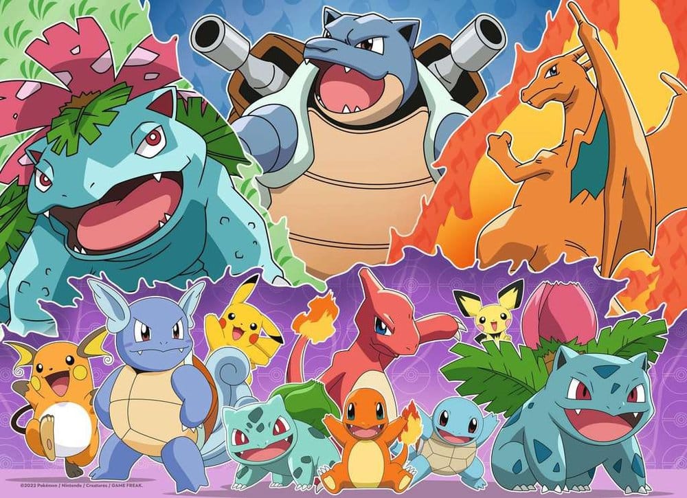 Pokémon Pack de 4 Puzzles Compañeros Pokémon (4x100 Piezas)